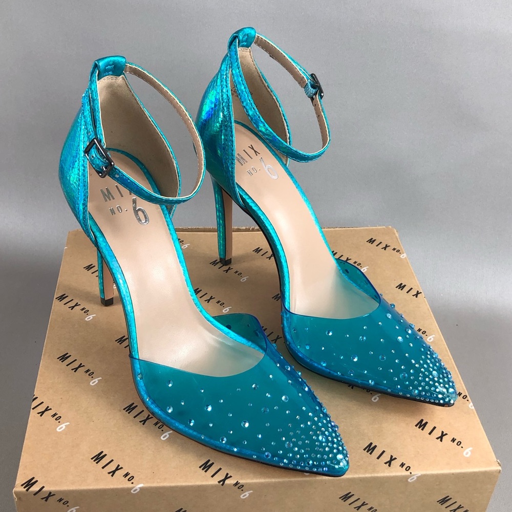 Mix No. 6 Arlette Stunning Rhinestone Stiletto Pump Heels